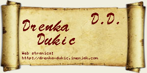Drenka Dukić vizit kartica